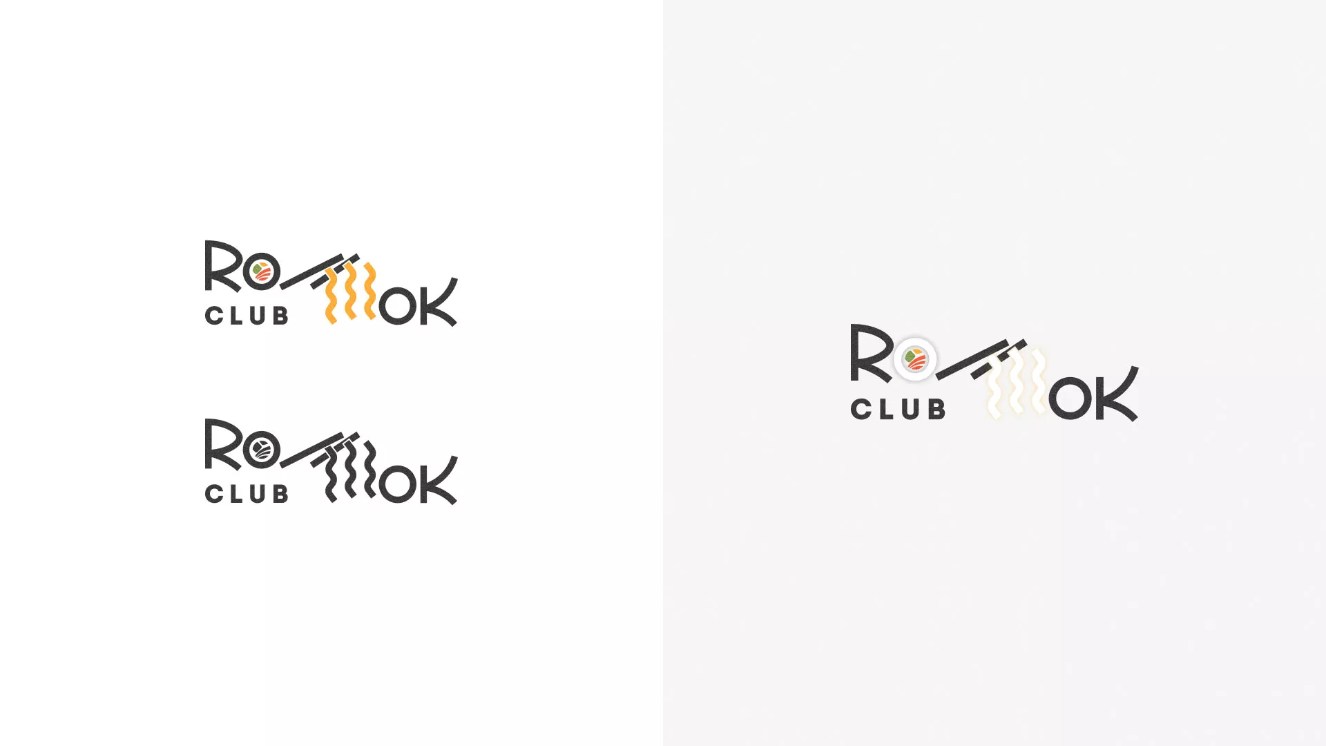 Создание логотипа суши-бара «Roll Wok Club» в Красноярске
