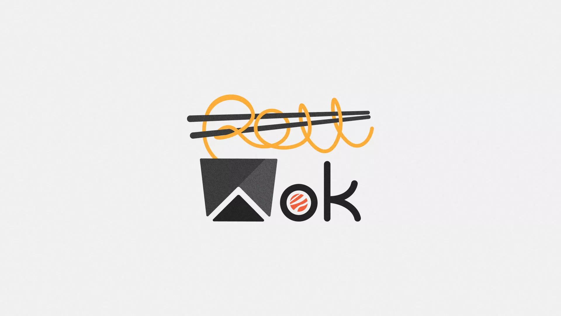 Разработка логотипа в Красноярске для суши-бара «Roll Wok Club»